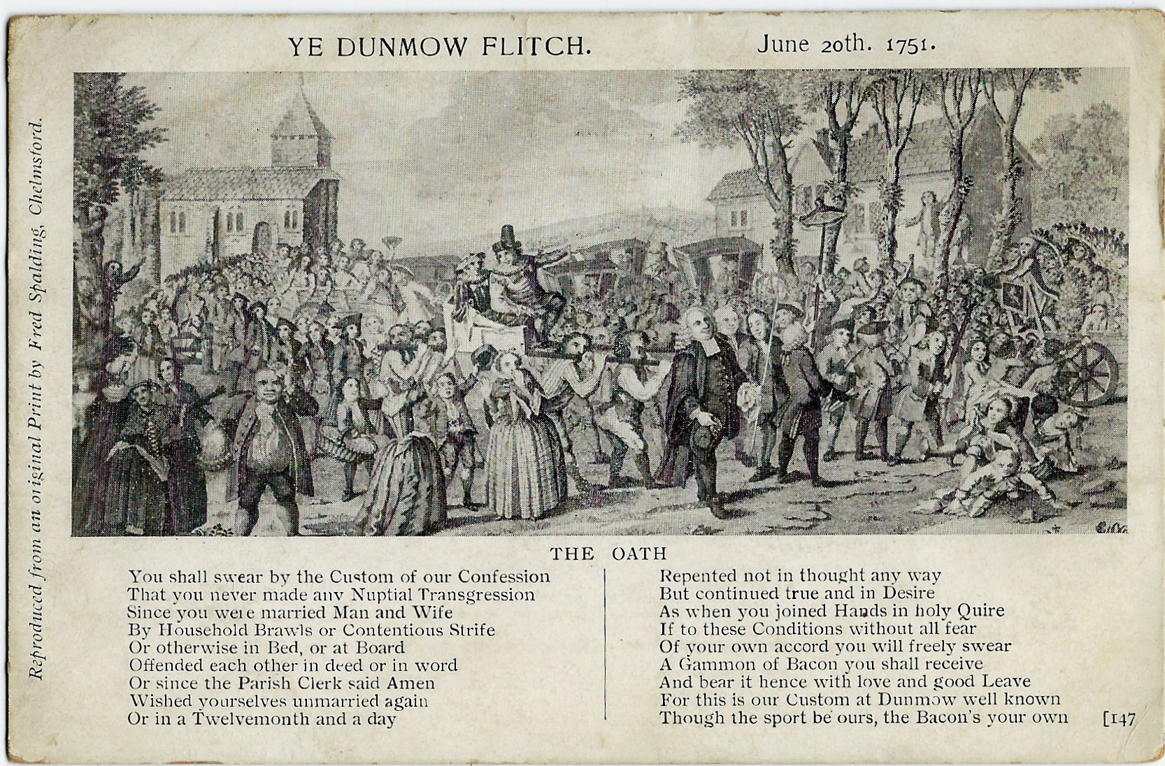 Ye Dunmow Flitch The Oath June 20th 1751 - May 24 1904