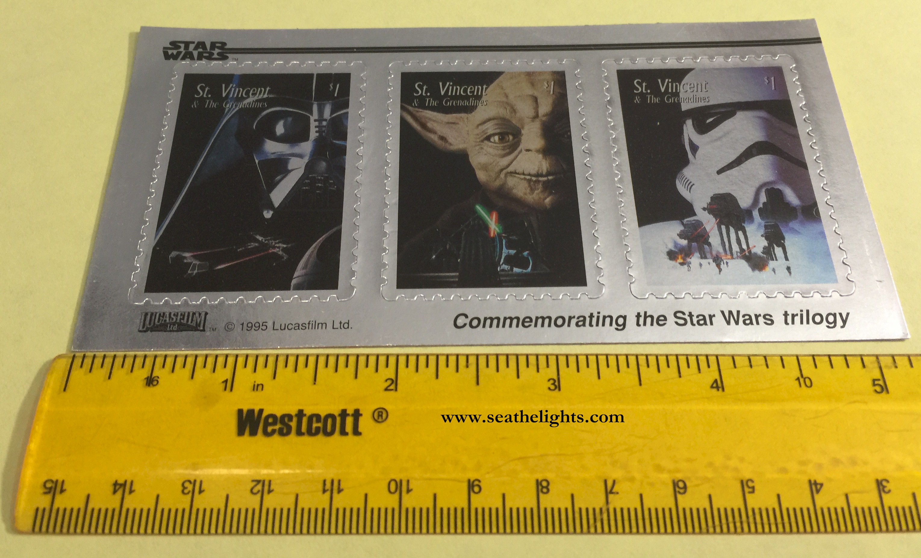 Sticker Sheet Star Wars Darth Vadar Yoda Storm Trooper 3