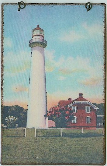 St Simons Island GA Lighthouse Peg Hanger - Click Image to Close