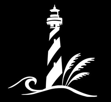Cape Hatteras Lighthouse Sea Oats Decal - Click Image to Close