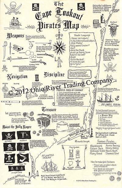 Cape Lookout (NC) Pirate Map - Click Image to Close