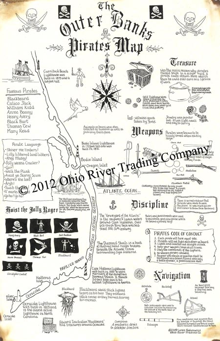 Outer Banks Pirate Map