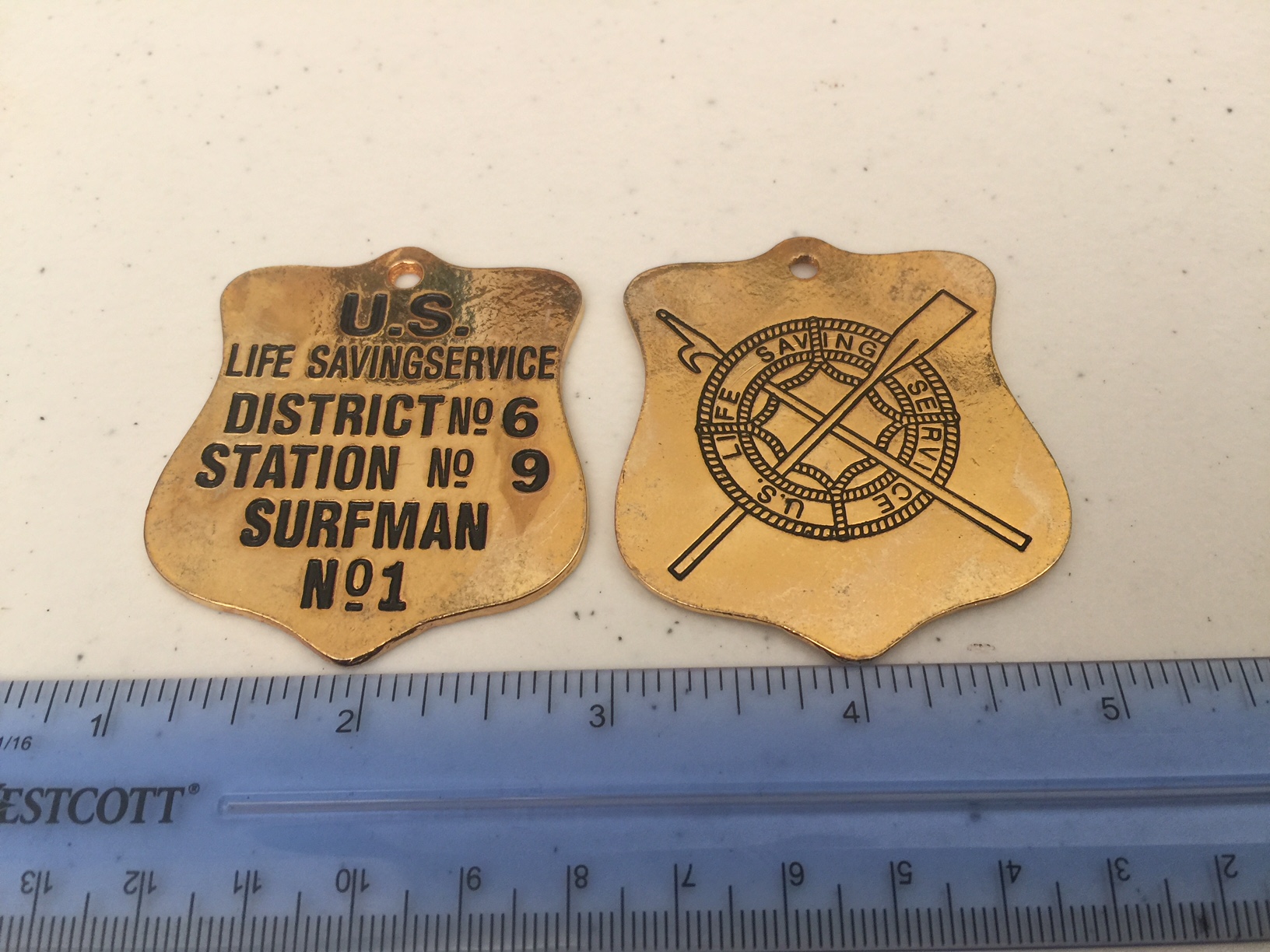 US Life Saving Service Patrol Check (Reproduction)
