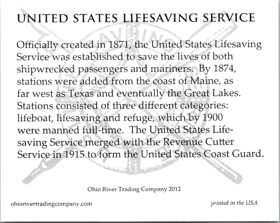 US Life Saving Service Mug, 10 oz. (Reproduction)